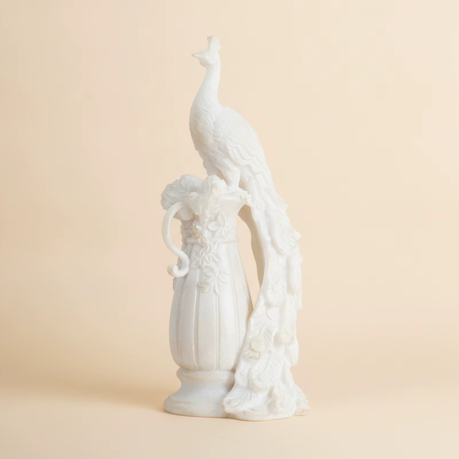 Escultura de Pavo Real con pedestal, decoración clásica para sala