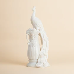 Escultura de Pavo Real con pedestal, decoración clásica para sala