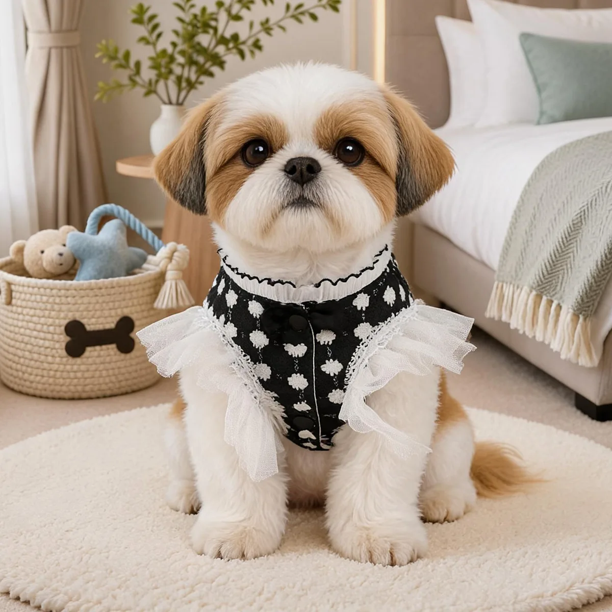 Vestido de Lana con Lazo para Perros Pequeños - imagen 4
