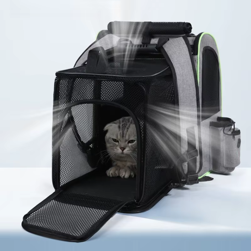 Mochila transportín expandible para gatos y perros – Viaje transpirable plegable - imagen 2