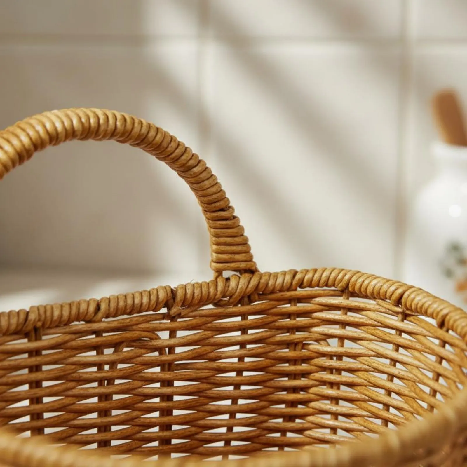Organizador con cestas de ratán para baño y aseo de gato y perro - imagen 2
