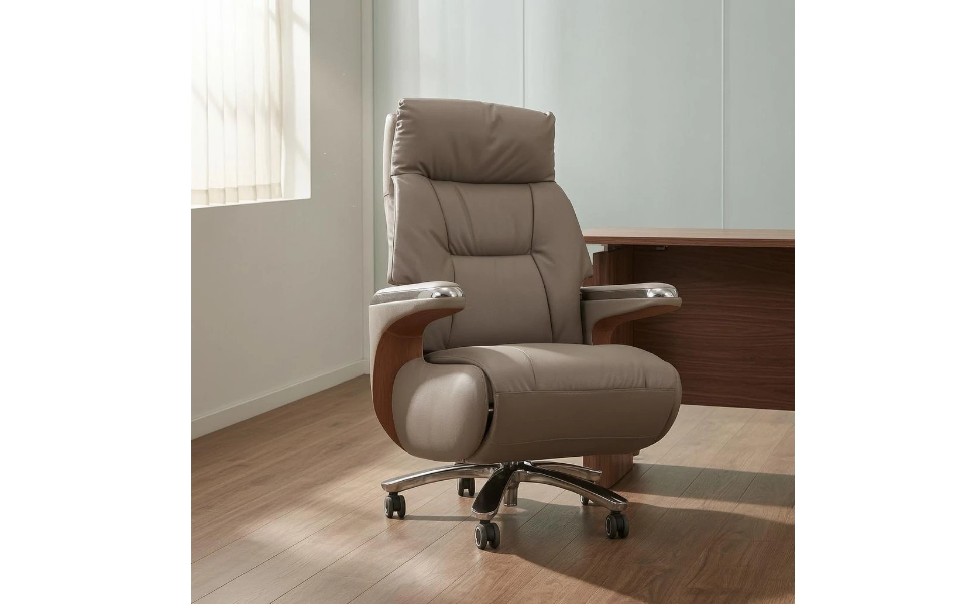 Silla de oficina ejecutiva con ruedas, desplazamiento suave