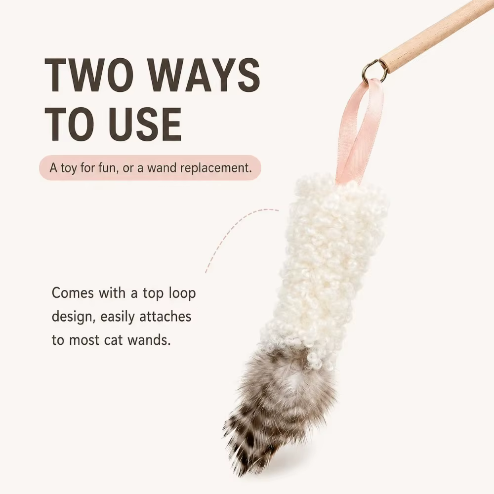 Juguete de plumas y lana resistente para gato y perro masticar seguro - imagen 5