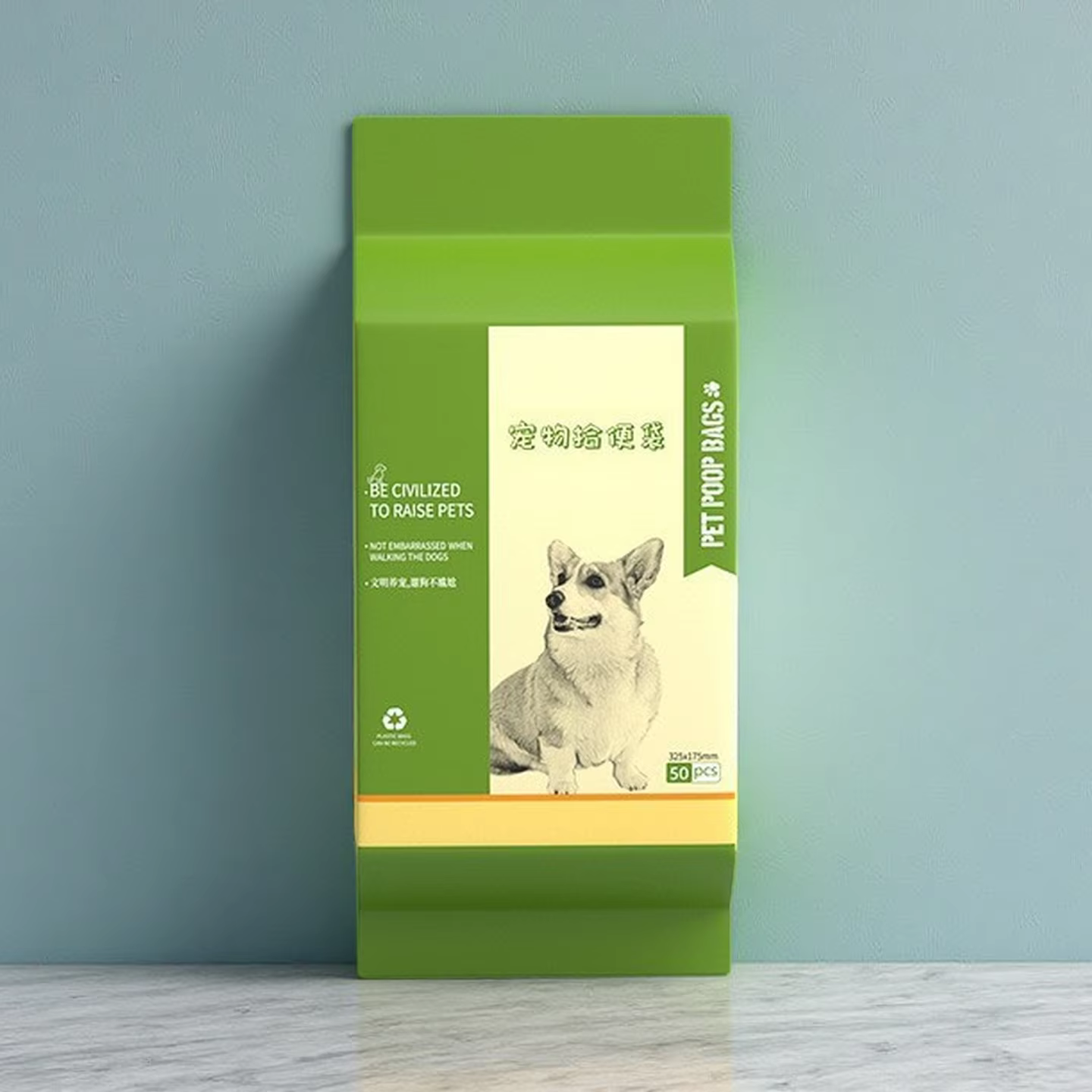 Dispensador bolsas excrementos perro doble capa anti-fugas con soporte - imagen 3