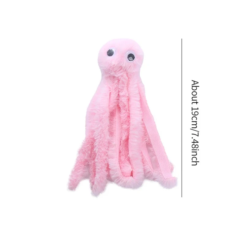 Pulpo de felpa para juego interactivo con gatos