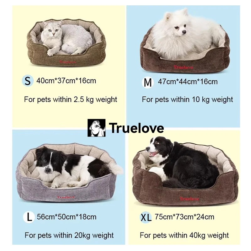 Cama Truelove de felpa lavable redonda para gatos y perros - imagen 2