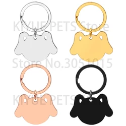 Placa identificación perro y gato – Personalizable acero inox en forma de perrito