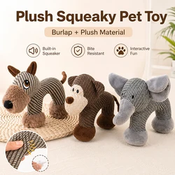 Juguete de peluche con sonido para perros, elefante o mono