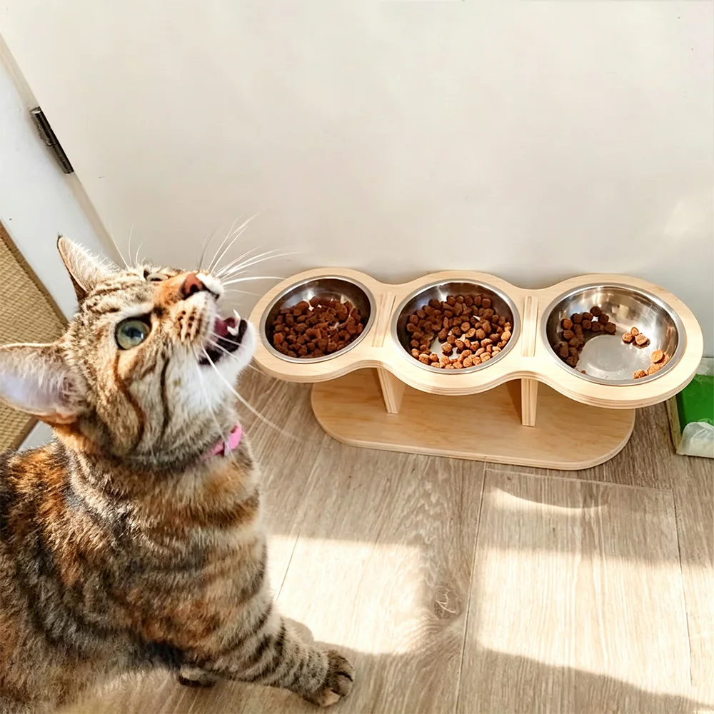 Comedero Ajustable con Tazones Acero para Gatos y Perros - imagen 5