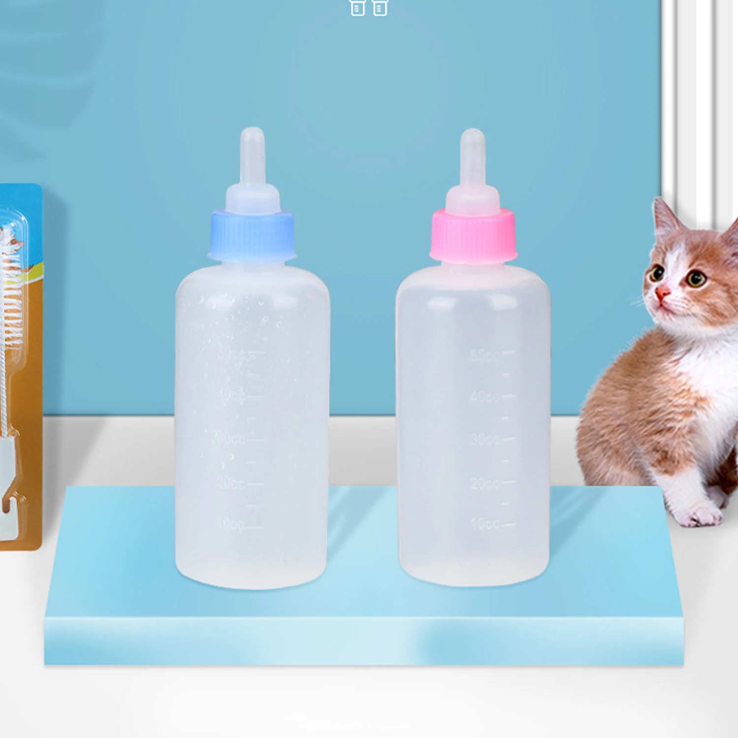 Botella de silicona rosa para mascotas