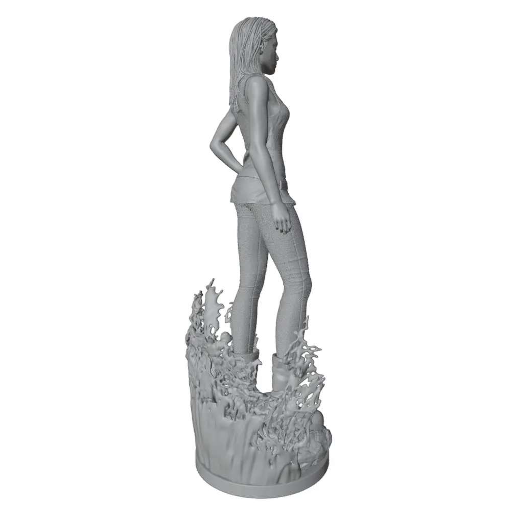 Figura de resina chica escala 1/24 – Kit miniatura DIY sin ensamblar - imagen 2