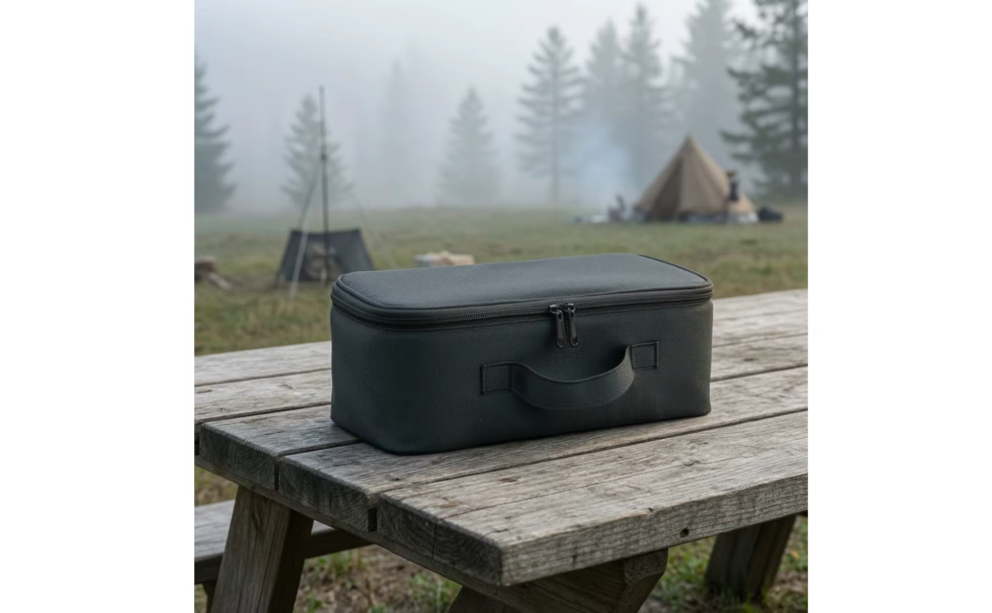Funda compacta para ventilador plegable, vista lateral