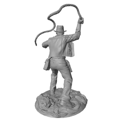Figura anime 3D impresa en gris, modelo mini DIY sin montar