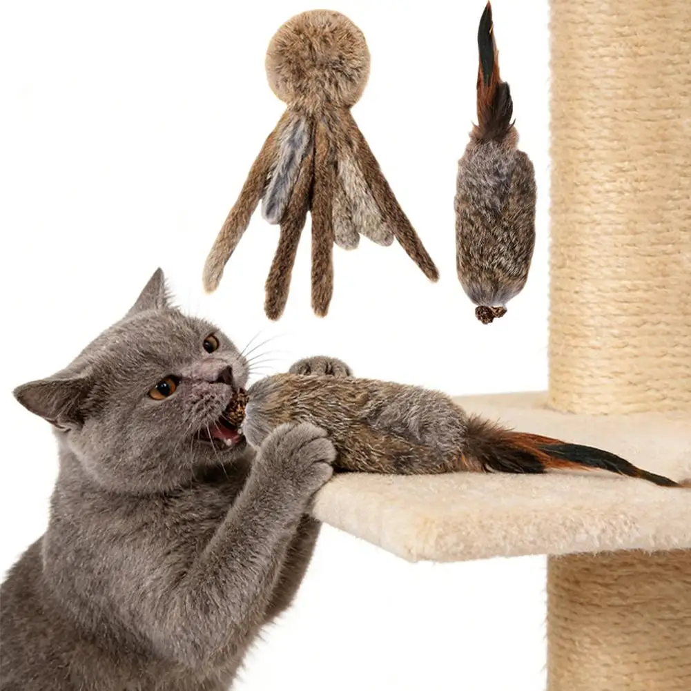 Juguete peluche interactivo piel sintética para gatos y perros - imagen 2