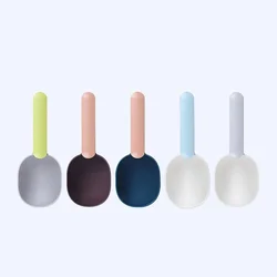 Cuchara medidora con clip para bolsa de comida seca para perros y gatos