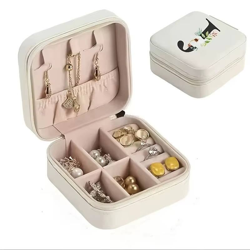 Estuche de joyas con cierre A-Z – Caja organizadora elegante