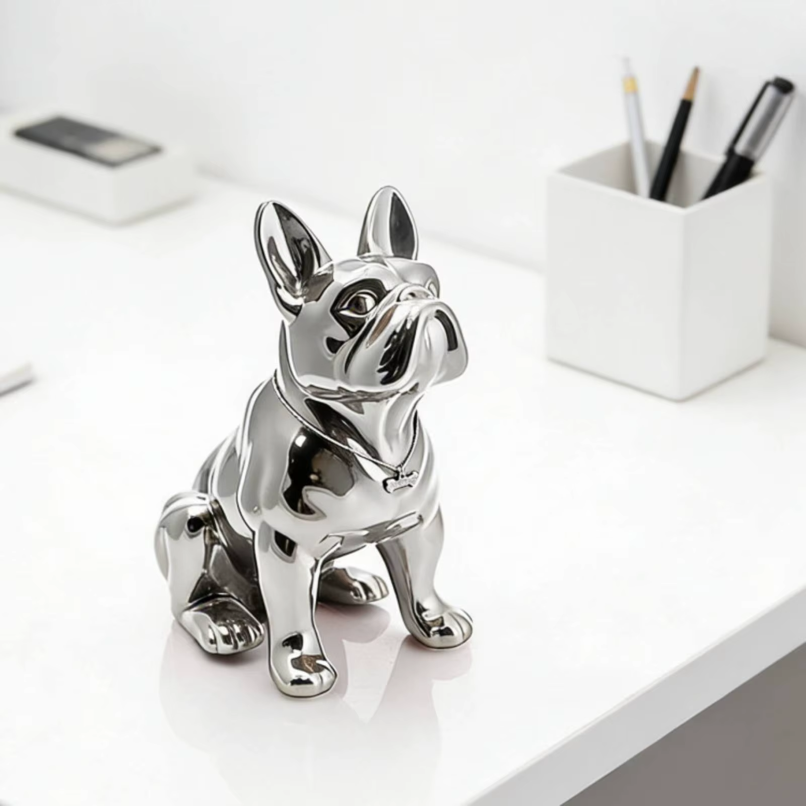 Estatua Decorativa de Bulldog Francés – Figura para Hogar de Perros - imagen 3
