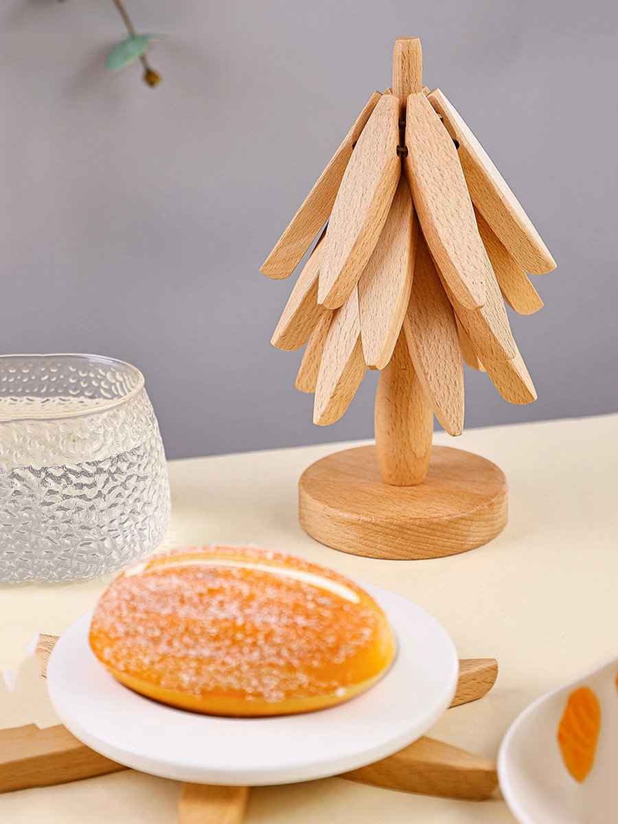 Manta térmica plegable para gatos y perros – Diseño árbol con base madera - imagen 2