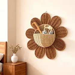 Organizador Colgante para Juguetes de Mascotas – Cesta Boho de Almacenamiento