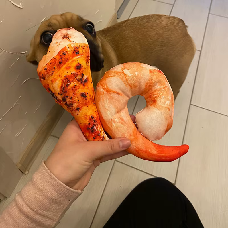 Hueso de ternera chirriante para perros y gatos – Juguete masticable - imagen 2