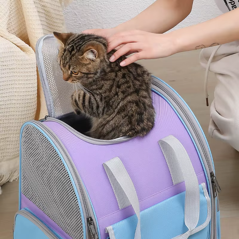 Mochila transportín transpirable para gatos y perros pequeños - imagen 3
