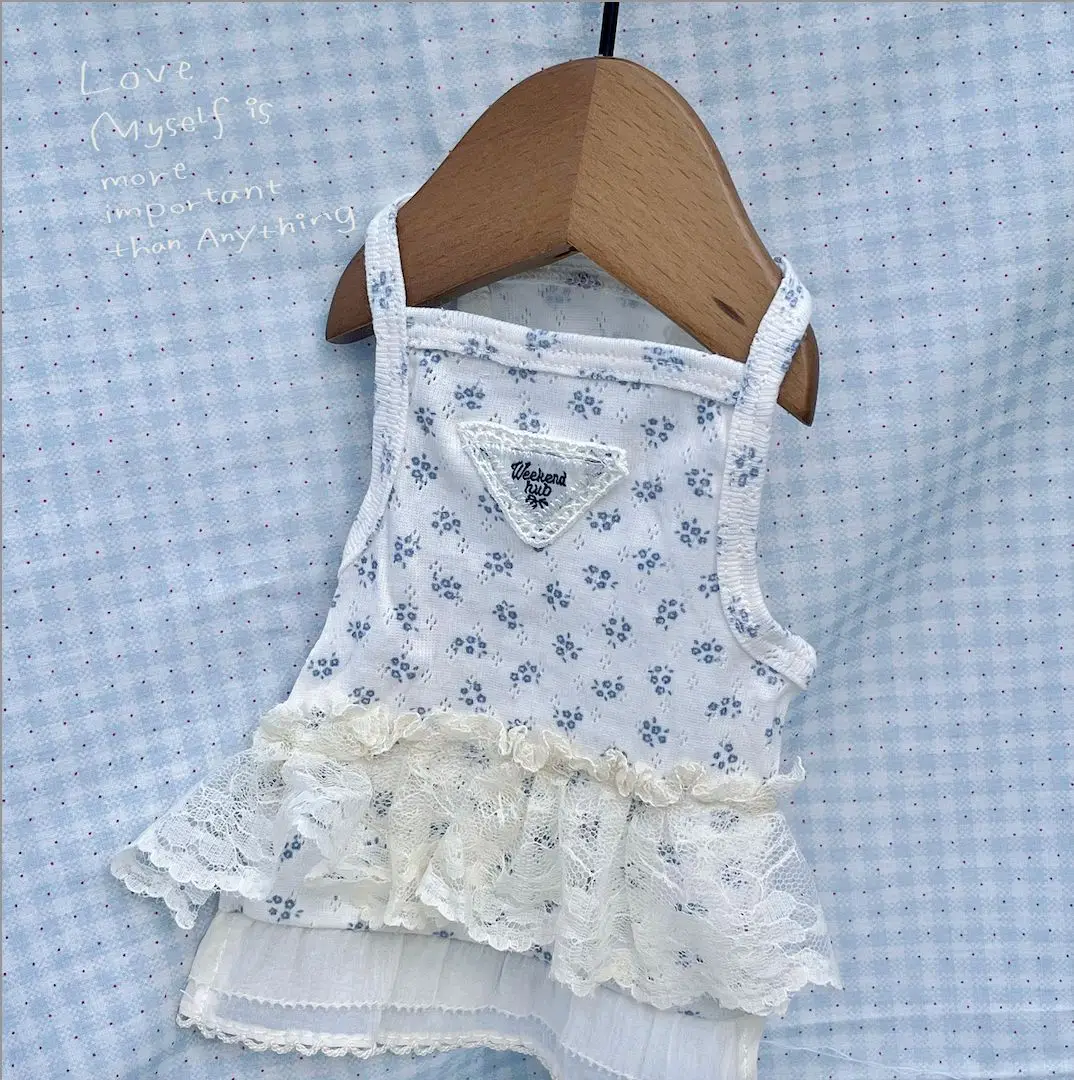 Vestido floral de encaje para perros pequeños, primavera y verano - imagen 4