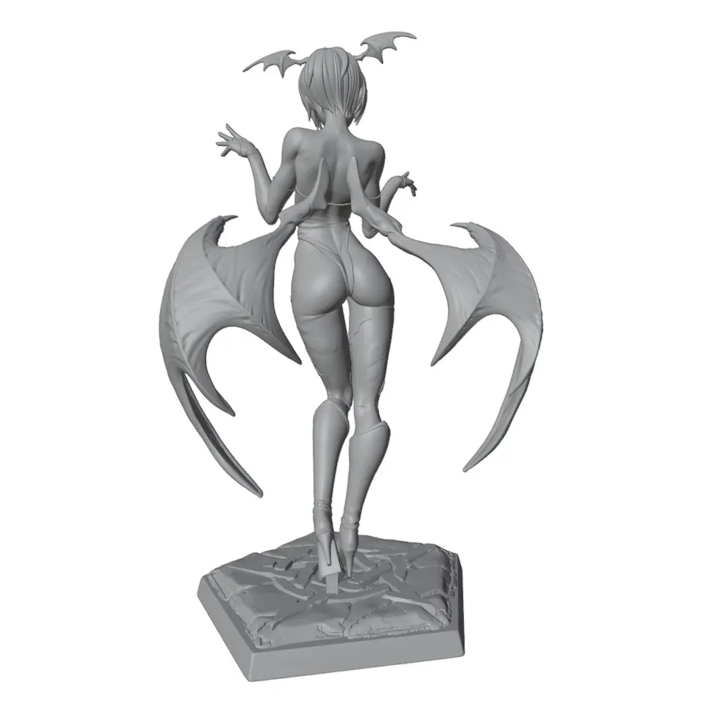 Miniatura de figura de anime impresa en 3D, modelo gris DIY - imagen 2