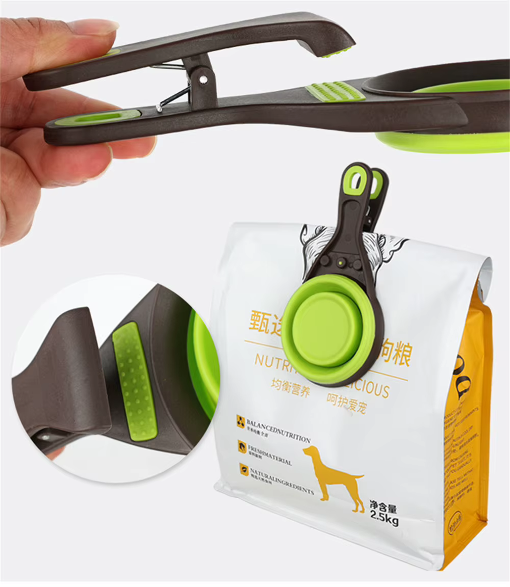 Tazón plegable con medidor para perros y gatos con cuchara incluida - imagen 2