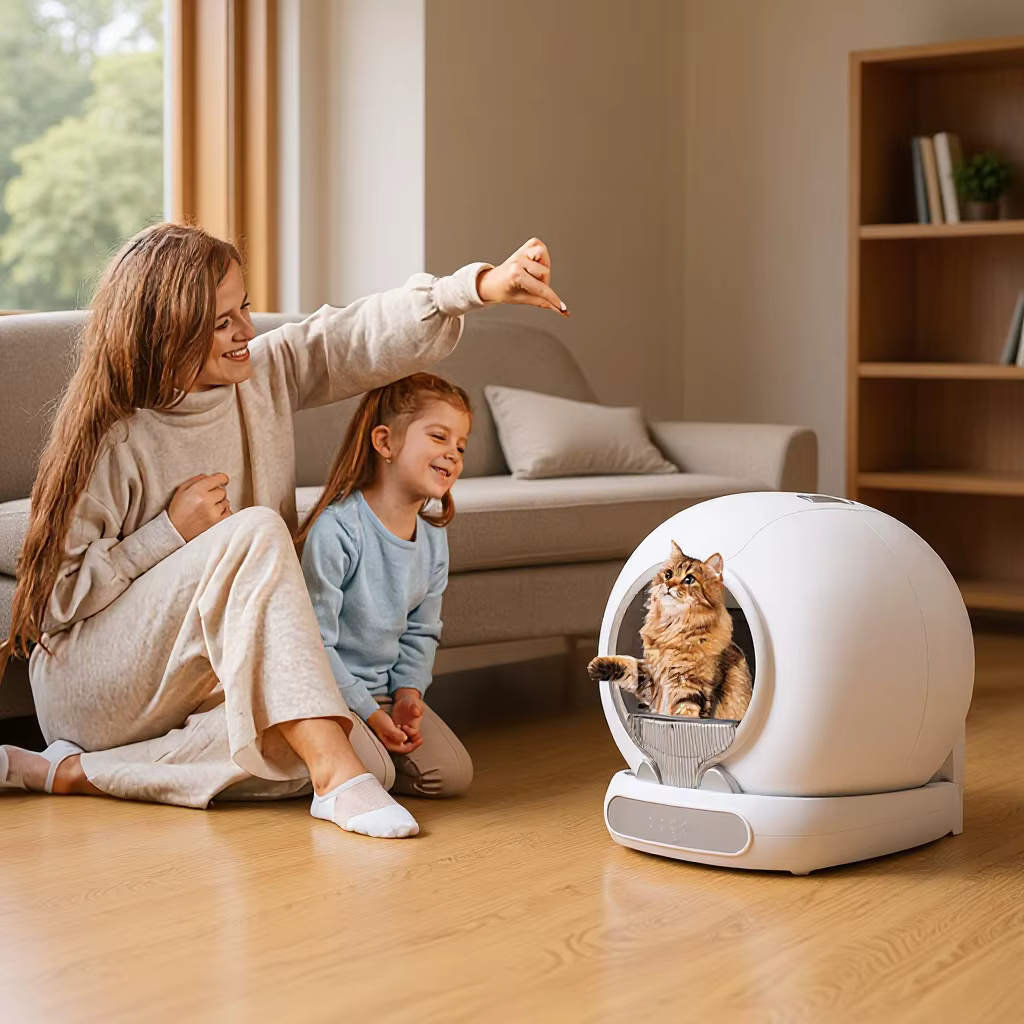 Arenero inteligente autolimpiable para gatos con control por app - imagen 3