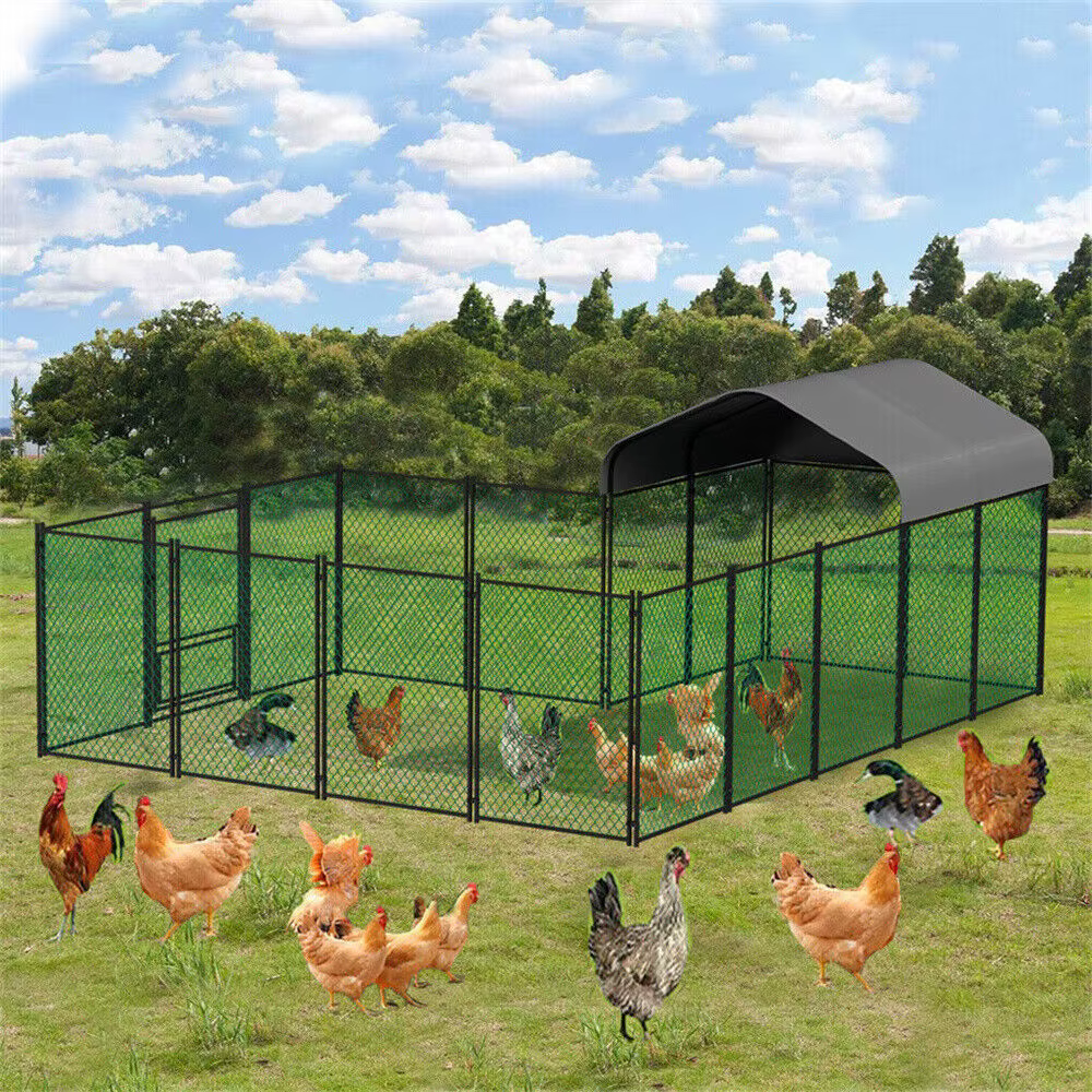 Corral para gallinas y conejos de metal resistente, cubierta UV - imagen 2
