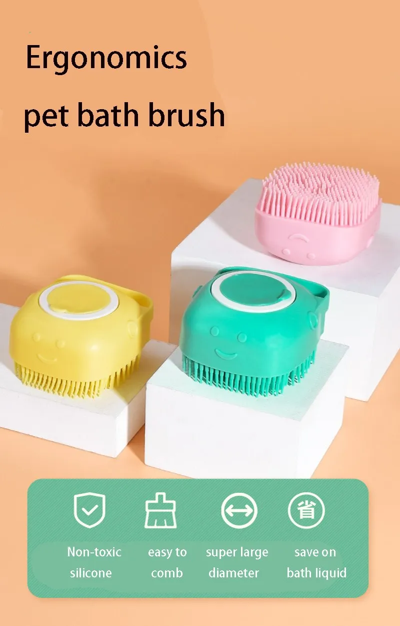 Guantes de silicona para baño de mascotas