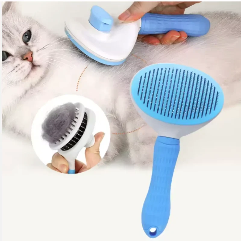 Cepillo autolimpiante para perros y gatos: peine quita pelo masaje - imagen 2