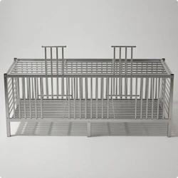 Jaula para animales pequeños de acero inoxidable con entrada frontal