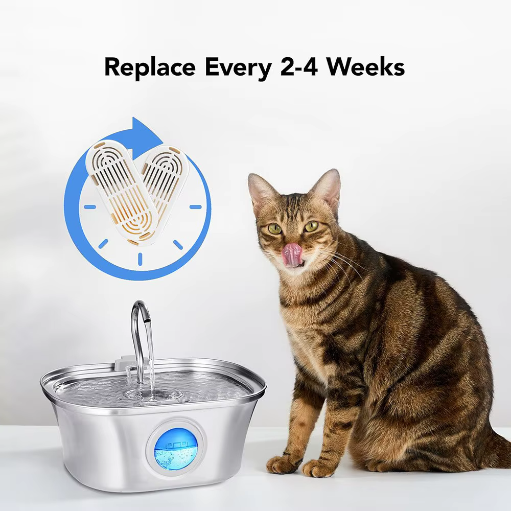 Filtro de bebedero automático acero inoxidable para gatos - imagen 3