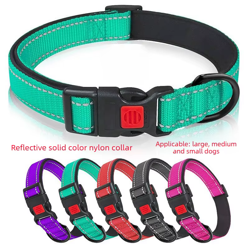 Collar ajustable de nailon con hebilla de seguridad para perros y gatos - imagen 5
