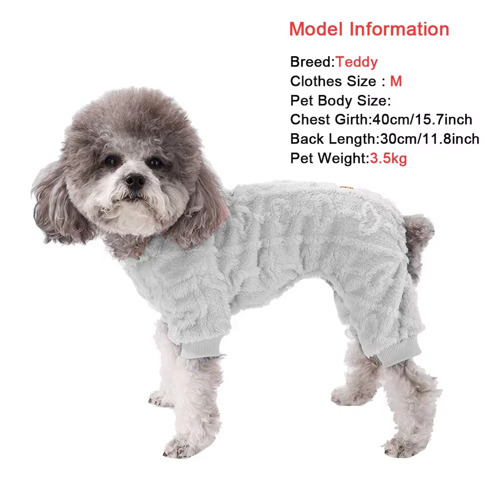 Mono de Felpa Rosa para Perros Pequeños – Ropa de Invierno Cálida