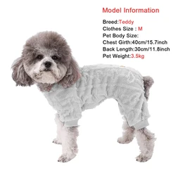 Mono de Felpa Rosa para Perros Pequeños – Ropa de Invierno Cálida