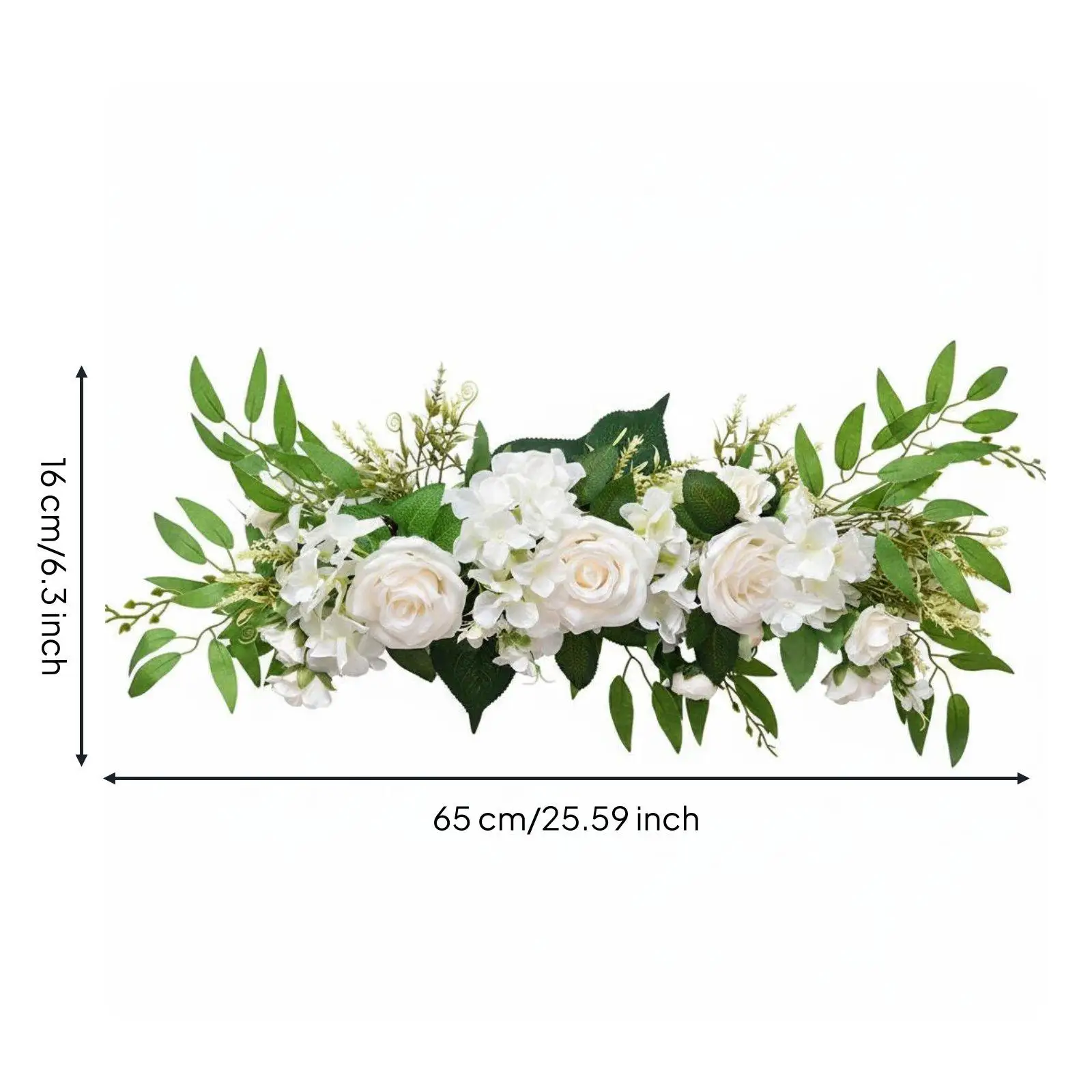 Guirnalda de Rosas Artificiales – Decoración Floral para Hogar y Eventos - imagen 3