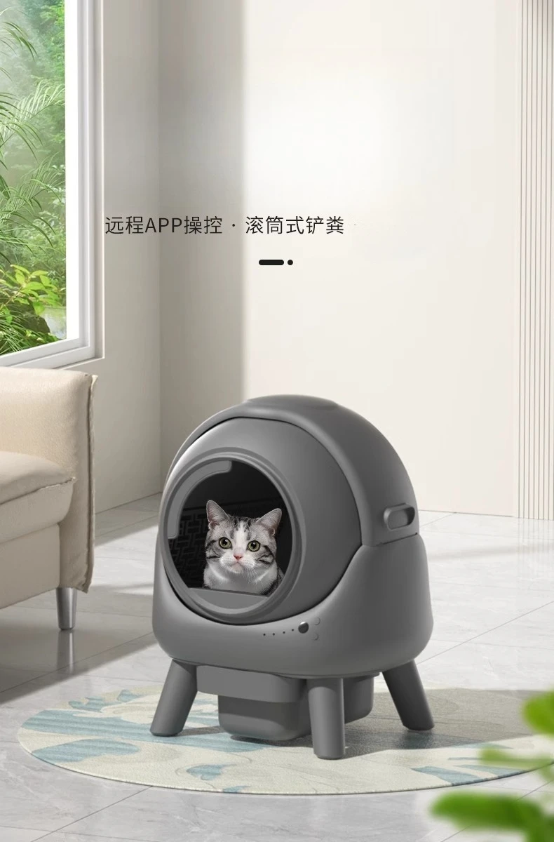Caja de arena inteligente autolimpiable extra grande para gatos de interior