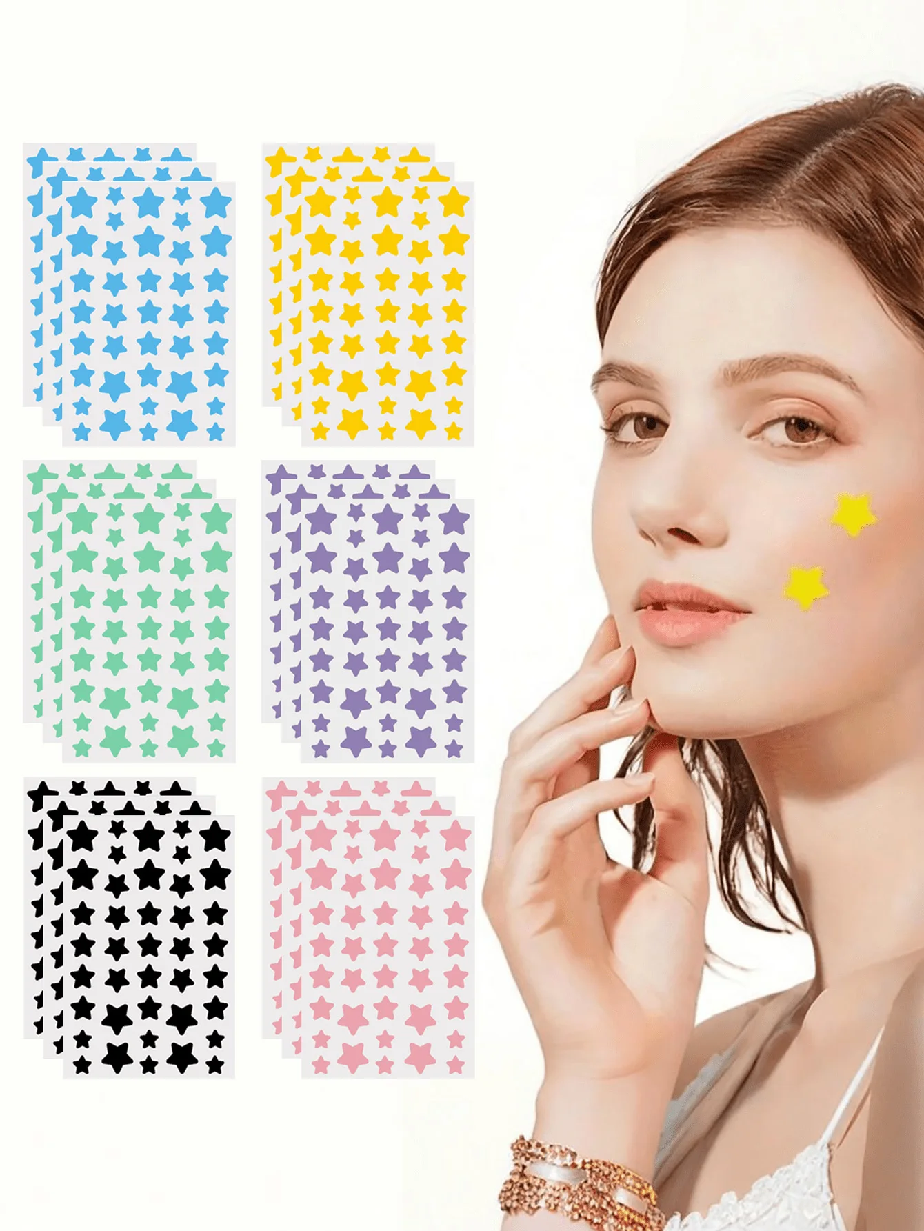 Pegatinas de estrella multicolor