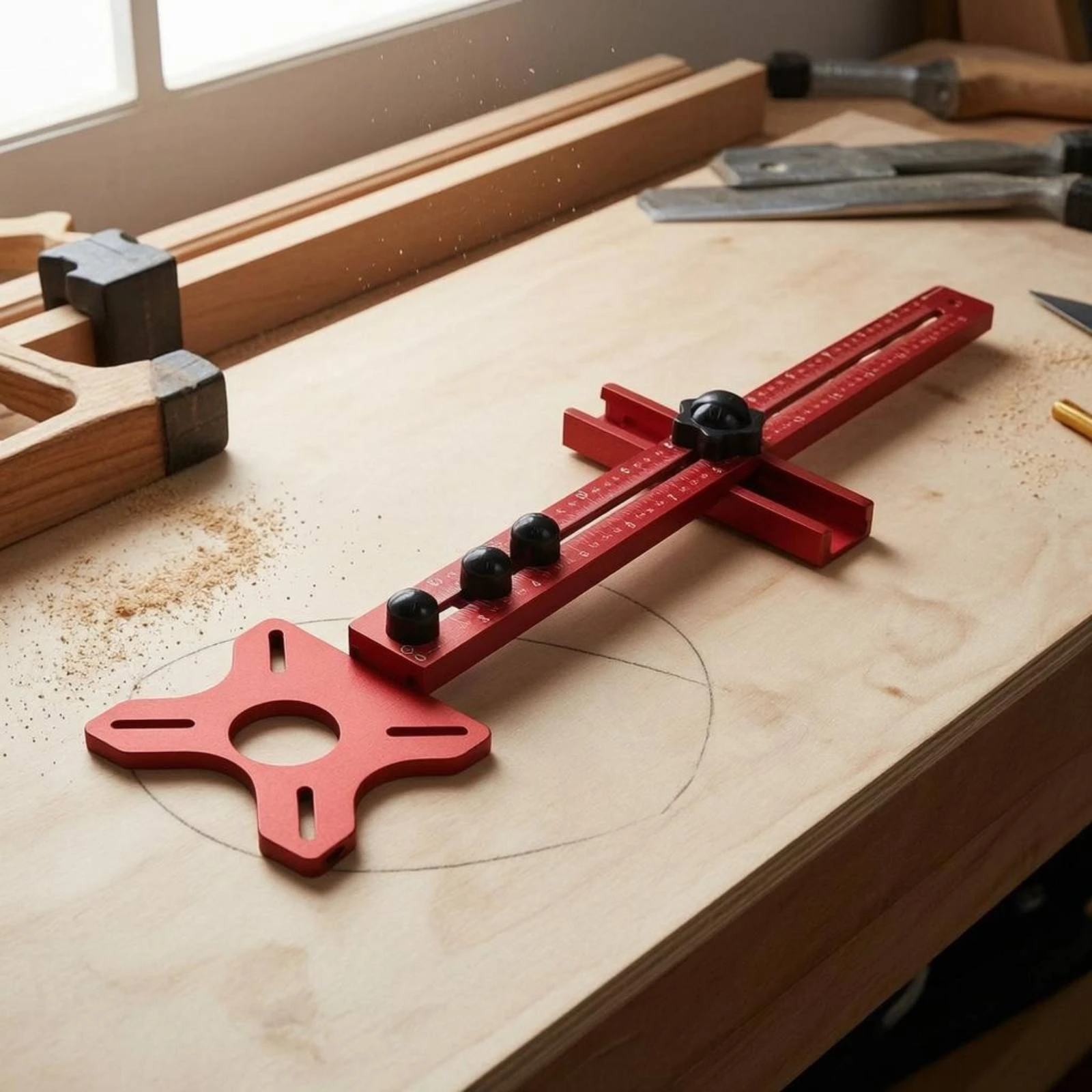 Kit guía router: corte circular preciso para gatos y perros