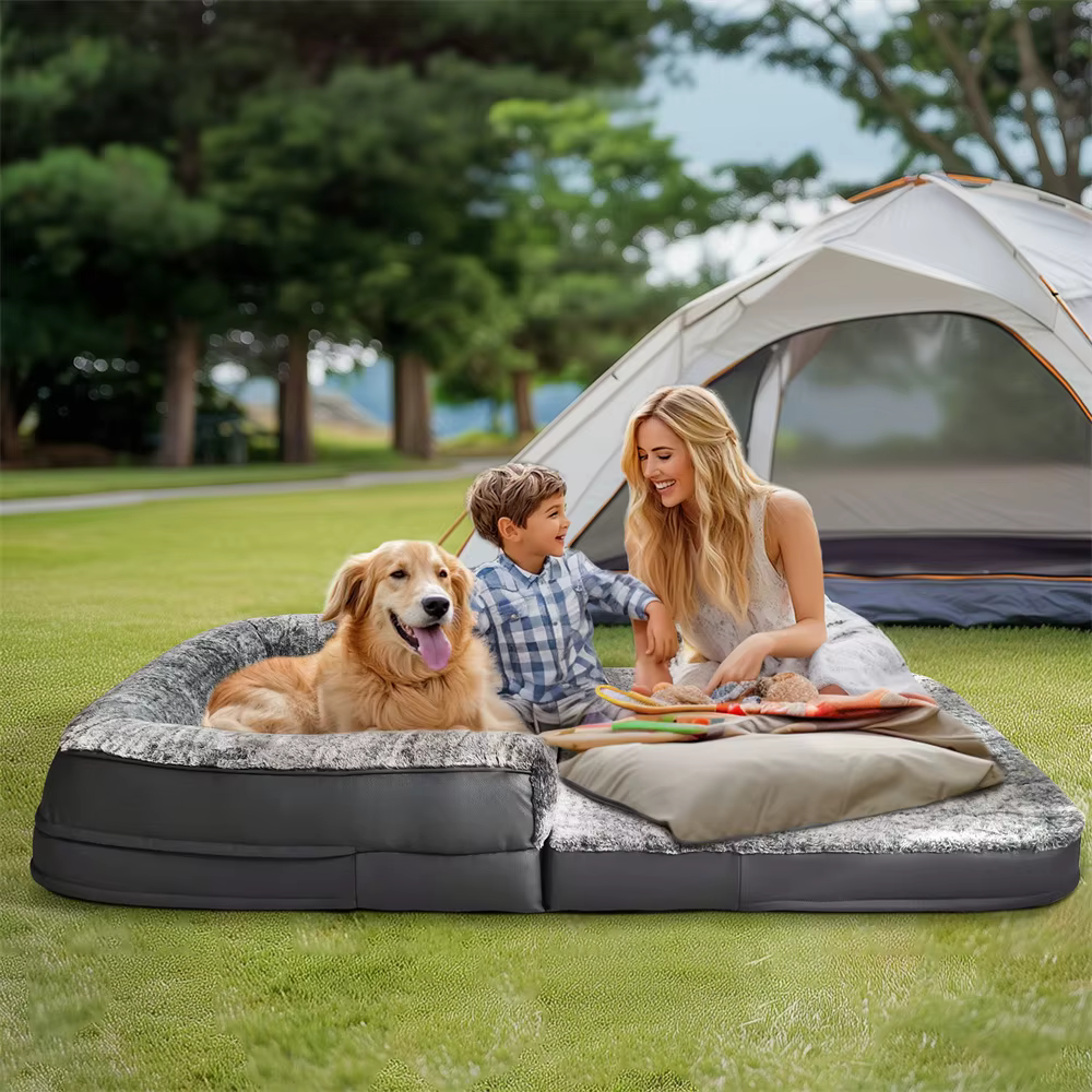 Sofá cama calmante para perros grandes, lavable e impermeable - imagen 2