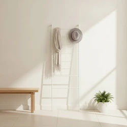 Perchero con Panel de Rejilla para Entrada – Colgador Compacto y Resistente