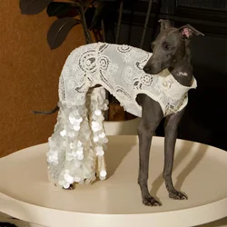 Vestido de sirena sin mangas con lentejuelas para perros