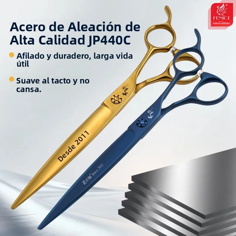 Tijeras de peluquería canina con dientes microdentados y sierra
