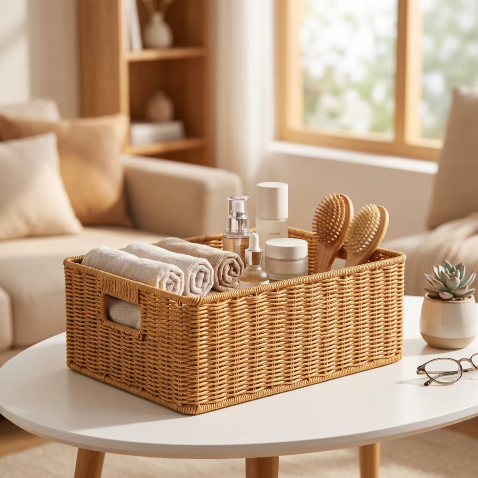 Cesta tejida para almacenar comida y accesorios de gatos y perros - imagen 4