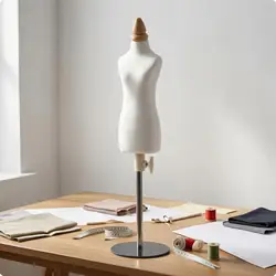 Maniquí de costura pequeño ajustable – Para enseñar y diseñar ropa