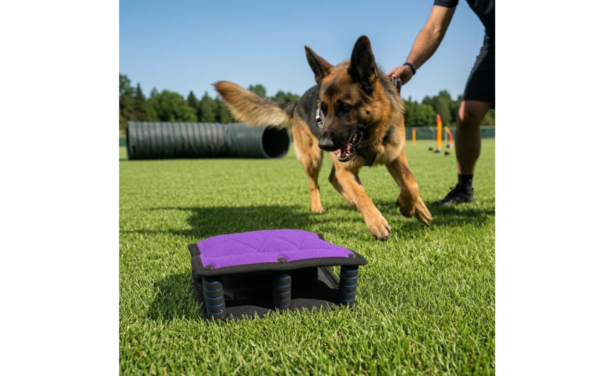 Almohada de entrenamiento para perros con tres puntos de agarre reforzados