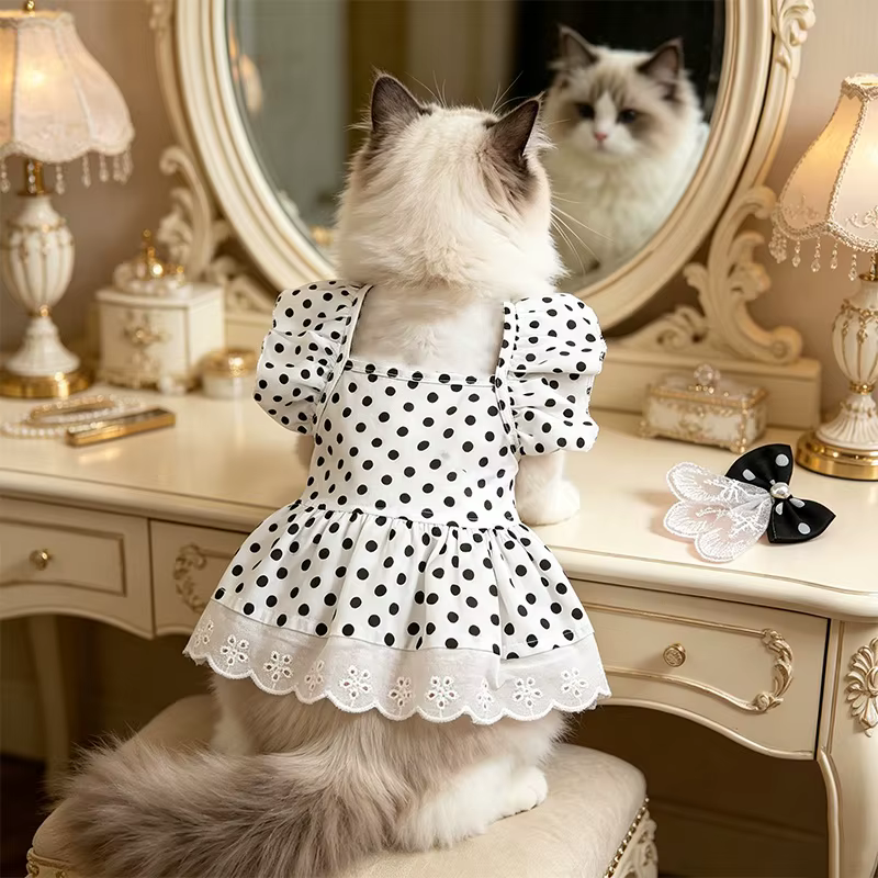Vestido tutú princesa para perro y gato – Encaje y manga abullonada