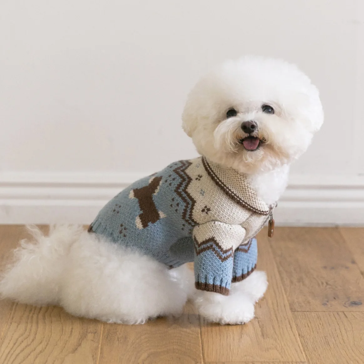 Suéter navideño para perros pequeños – Tejido grueso - imagen 3